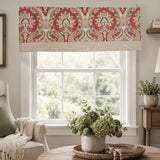 RLF Home 100% Cotton Prague Banded Lined Window Valance 50" x 17" Mauve