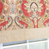 RLF Home 100% Cotton Prague Banded Lined Window Valance 50" x 17" Mauve