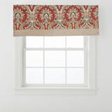 RLF Home 100% Cotton Prague Banded Lined Window Valance 50" x 17" Mauve