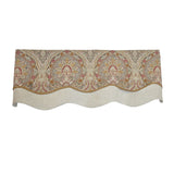 RLF Home 100% Cotton Prague Trimmed Glory Lined Window Valance 50" x 17" Mauve