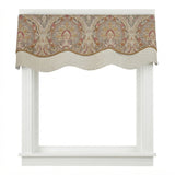 RLF Home 100% Cotton Prague Trimmed Glory Lined Window Valance 50" x 17" Mauve