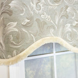RLF Home 100% Cotton Jasper Trimmed Cornice Lined Window Valance 50" x 17" Sage