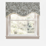 RLF Home 100% Cotton Jasper Trimmed Cornice Lined Window Valance 50" x 17" Sage