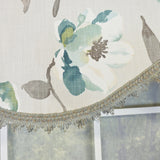 RLF Home 100% Cotton Elmina Trimmed Cornice Lined Window Valance 50" x 17" Turquoise