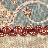 RLF Home 100% Cotton Fairtrade Trimmed Provance Lined Window Valance 50" x 17" Blue
