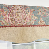 RLF Home 100% Cotton Fairtrade Trimmed Provance Lined Window Valance 50" x 17" Blue