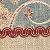 RLF Home 100% Cotton Fairtrade Trimmed Provance Lined Window Valance 50" x 17" Blue