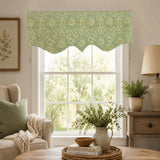 RLF Home 100% Cotton French Sun Flower Regal Lined Window Valance 50" x 17" Lime