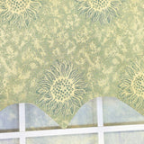 RLF Home 100% Cotton French Sun Flower Regal Lined Window Valance 50" x 17" Lime