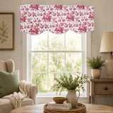 RLF Home 100% Cotton Catello Provance Lined Window Valance 50" x 17" Maroon