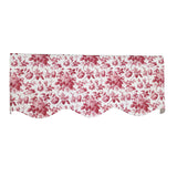 RLF Home 100% Cotton Catello Provance Lined Window Valance 50" x 17" Maroon