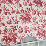 RLF Home 100% Cotton Catello Provance Lined Window Valance 50" x 17" Maroon