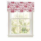 RLF Home 100% Cotton Catello Provance Lined Window Valance 50" x 17" Maroon