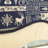 RLF Home 100% Cotton Lakewood Trimmed Glory Lined Window Valance 50" x 17" Navy