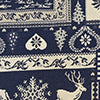 RLF Home 100% Cotton Lakewood Trimmed Glory Lined Window Valance 50" x 17" Navy