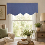 RLF Home 100% Cotton Quilted Matelassé Regal Lined Window Valance 50" x 17"