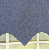 RLF Home 100% Cotton Quilted Matelassé Regal Lined Window Valance 50" x 17"
