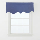 RLF Home 100% Cotton Quilted Matelassé Regal Lined Window Valance 50" x 17"