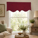 RLF Home 100% Cotton Quilted Matelassé Regal Lined Window Valance 50" x 17"
