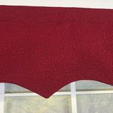 RLF Home 100% Cotton Quilted Matelassé Regal Lined Window Valance 50" x 17"