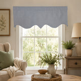 RLF Home 100% Cotton Quilted Matelassé Regal Lined Window Valance 50" x 17"