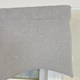 RLF Home 100% Cotton Quilted Matelassé Regal Lined Window Valance 50" x 17"