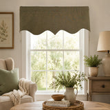 RLF Home 100% Cotton Quilted Matelassé Regal Lined Window Valance 50" x 17"