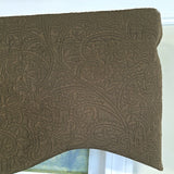 RLF Home 100% Cotton Quilted Matelassé Regal Lined Window Valance 50" x 17"