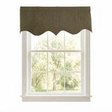 RLF Home 100% Cotton Quilted Matelassé Regal Lined Window Valance 50" x 17"
