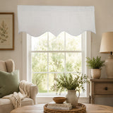 RLF Home 100% Cotton Quilted Matelassé Regal Lined Window Valance 50" x 17"