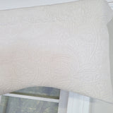 RLF Home 100% Cotton Quilted Matelassé Regal Lined Window Valance 50" x 17"