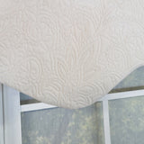 RLF Home 100% Cotton Quilted Matelassé Regal Lined Window Valance 50" x 17"