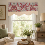 RLF Home 100% Cotton Wakeshire Provance Lined Window Valance 50" x 17" Red