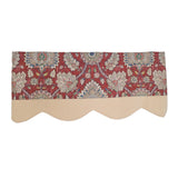 RLF Home 100% Cotton Wakeshire Provance Lined Window Valance 50" x 17" Red