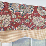 RLF Home 100% Cotton Wakeshire Provance Lined Window Valance 50" x 17" Red