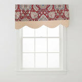 RLF Home 100% Cotton Wakeshire Provance Lined Window Valance 50" x 17" Red