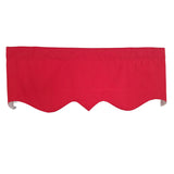 RLF Home 100% Cotton Pure Solid Regal Lined Window Valance 50" x 17" Lip Stick Red
