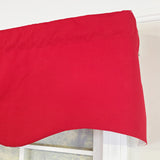 RLF Home 100% Cotton Pure Solid Regal Lined Window Valance 50" x 17" Lip Stick Red