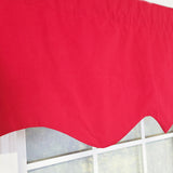 RLF Home 100% Cotton Pure Solid Regal Lined Window Valance 50" x 17" Lip Stick Red