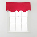 RLF Home 100% Cotton Pure Solid Regal Lined Window Valance 50" x 17" Lip Stick Red