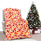 Plazatex Premium Fleece Ultra Soft & Plush Fall Autumn Leaves Hypoallergenic Fleece Throw Blanket 50" x 60" Multicolor