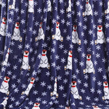 Plazatex Polar Bear Plush Decorative All Season Plum Throw Blanket 50" x 60" Navy