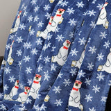 Plazatex Polar Bear Plush Decorative All Season Plum Throw Blanket 50" x 60" Navy