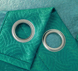 RT Designers Nellie Embossed Blackout Grommet Panel Pair - Teal