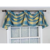 RLF Home Duncaster 2-Scoop Celebration 100% Cotton with Fully Lined 3" Rod Pocket Valnance for Windows 45" x 18" Porcelain