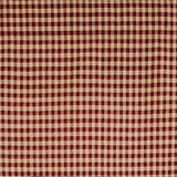 RLF Home Rusty Check Tailored 100% Cotton with Fully Lined 3" Rod Pocket Valnance for Windows 50" x 14" Red