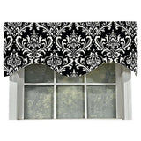 Ozbourne Cornice Syel 3" Rod Pocket Valance 50" x 17" Black by RLF Home