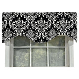 Ozbourne Cornice Syel 3" Rod Pocket Valance 50" x 17" Black by RLF Home