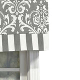 Ozbourne Style Banded 3" Rod Pocket Valance 50" x 16" Gray by RLF Home