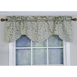 RLF Home Chopin Bravo Window Treatment Valance 1-1/2" rod pocket 2" header 50" x 15" Blue Mist